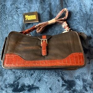 Morgan & Co. Black and Red Men's Messenger Bag